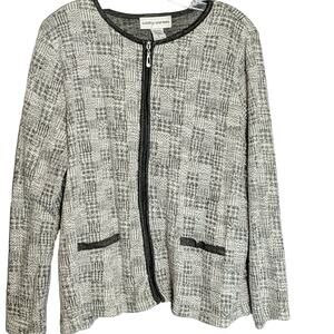 EUC Cathy Daniels Zip Cardigan